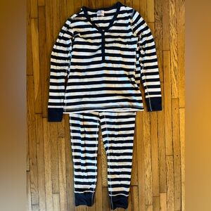 Hanna Andersson striped Long John Pajamas, women’s adult size small